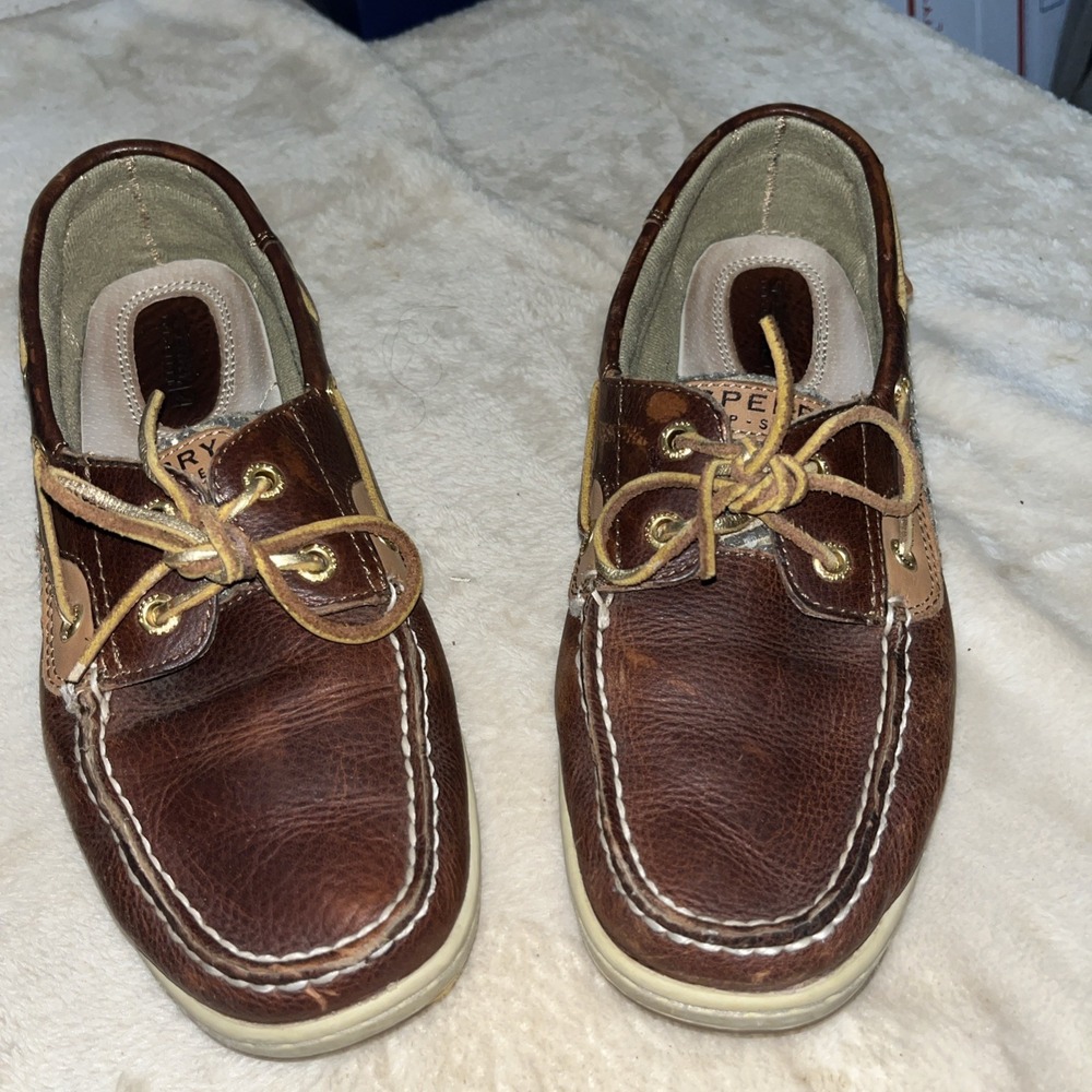 Sperry Top Sider Loafer Womens 9 M Brown Leather Boat Shoes Casual Outdoor